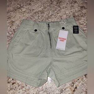 Celebrity Pink Paperbag Women's Shorts Sage Green NWT